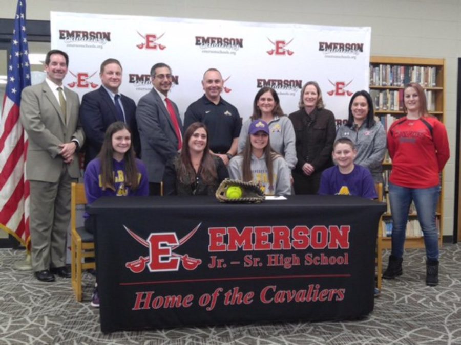 Katie+Falotico+signs+her+letter+of+intent+to+play+softball+at+The+University+of+Albany+next+year.+Although+she%27s+played+other+sports+in+the+past%2C+Falotico+says+softball+is+her+calling.