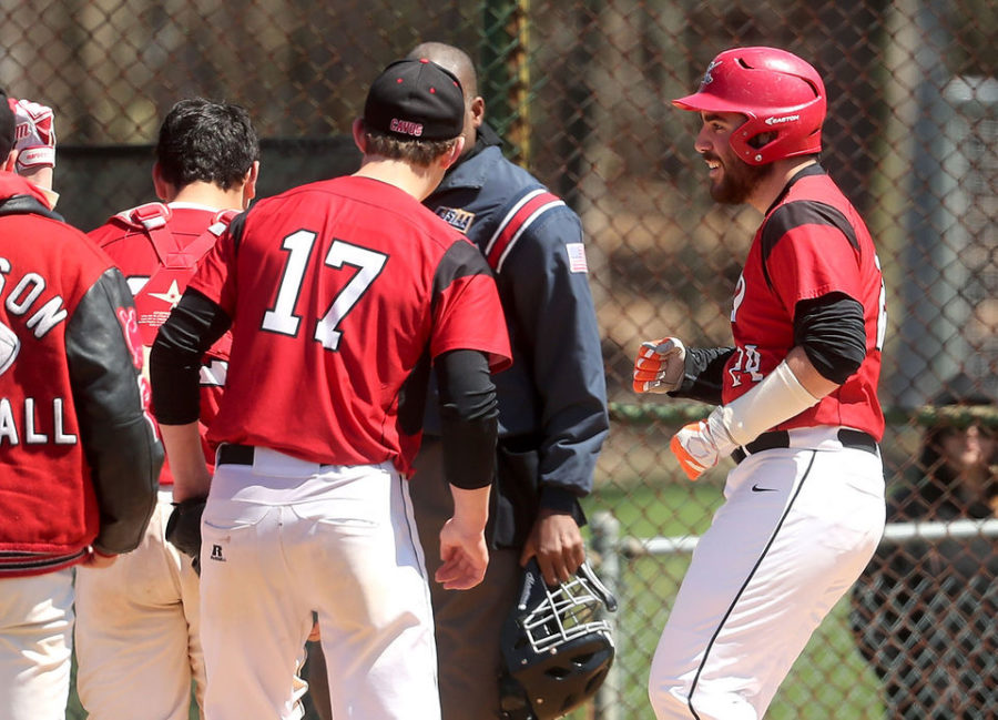 Joe+Carmosino+celebrates+after+hitting+a+homerun+against+Riverdell+in+2017.