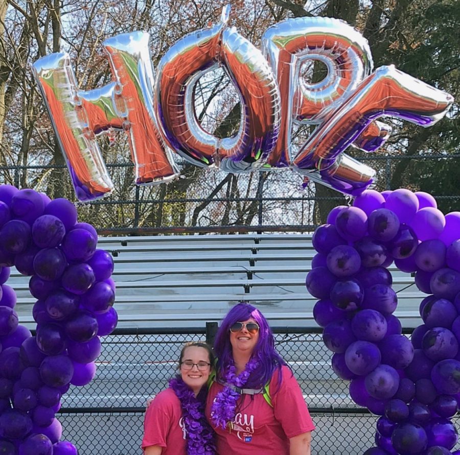 Jaiden+Mason+and+Mrs.+Rehak+having+fun+at+the+2018+Relay+for+Life