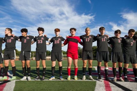 Emerson Boys lineup as they take on Park Ridge picture taken by Steve Hockstein | For NJ Advance Media