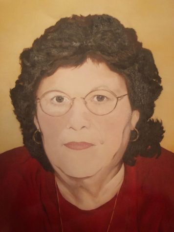 Painted by Joice Wang and Monica Lee in 2009, this portrait of Mrs. Hatton is proudly displayed in the Media Center above The Hatton Study.