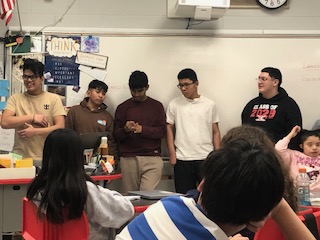 AJ Mendoza, Joan Jacobo, Mashud Rana, Javier Rosario, and  Maynor Solorzano are ready to teach my period 5/6 students.